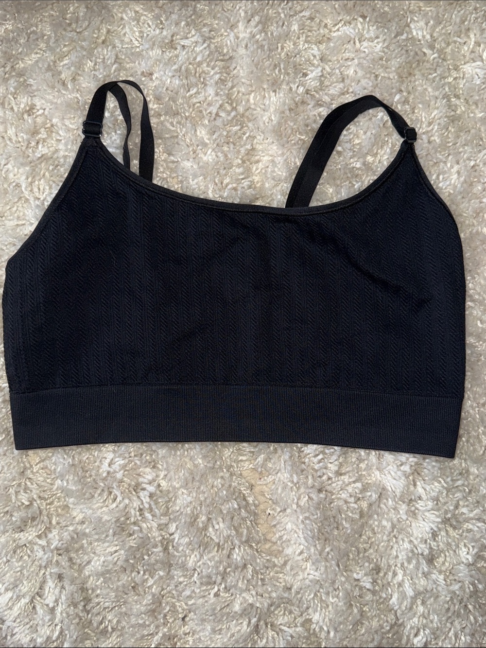 Victoria's Secret Pink Black Seamless Bralette